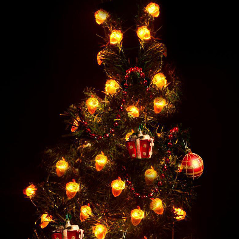 3D Acorn Harvest String Lights