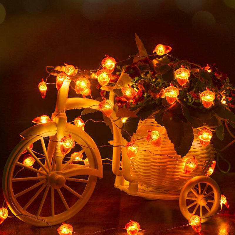 3D Acorn Harvest String Lights