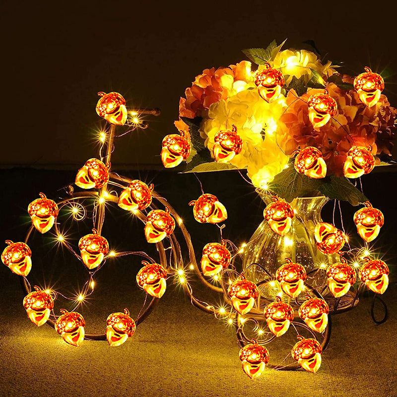 3D Acorn Harvest String Lights