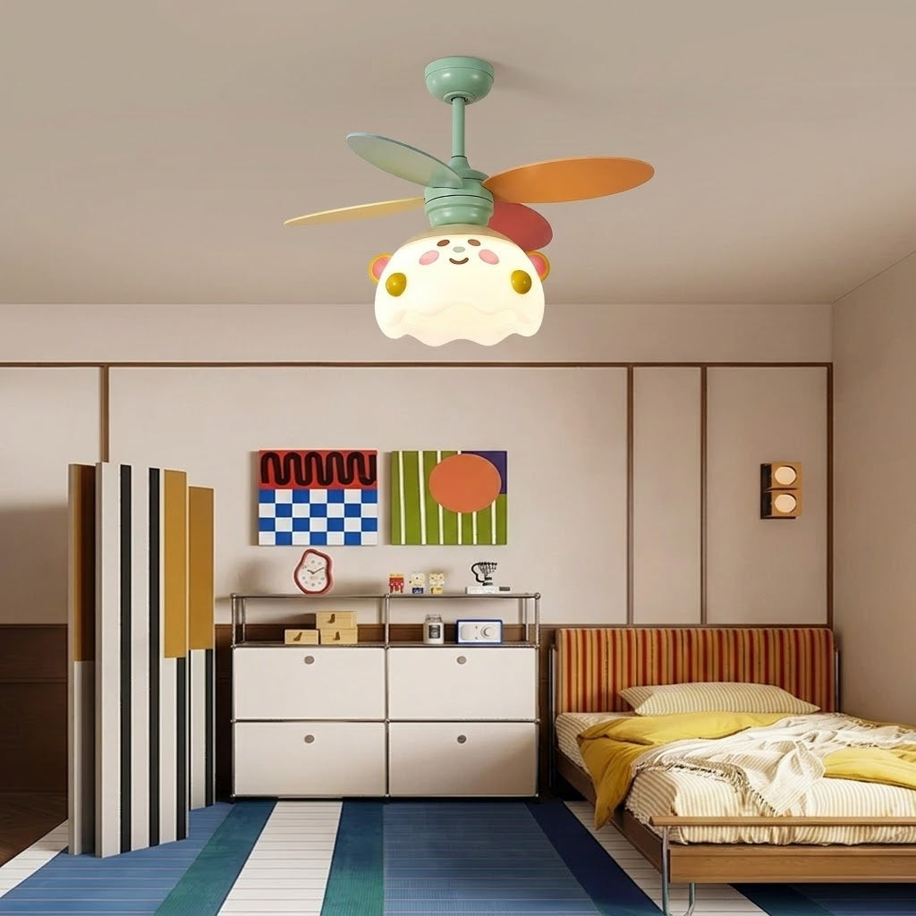 35 Inch Kids Ceiling Fan Light with Full Spectrum LED