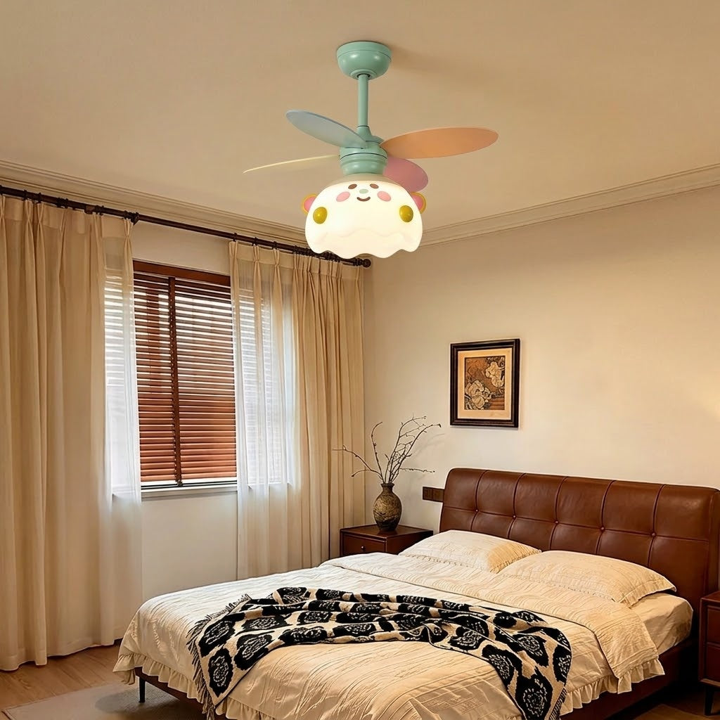 35 Inch Kids Ceiling Fan Light with Full Spectrum LED