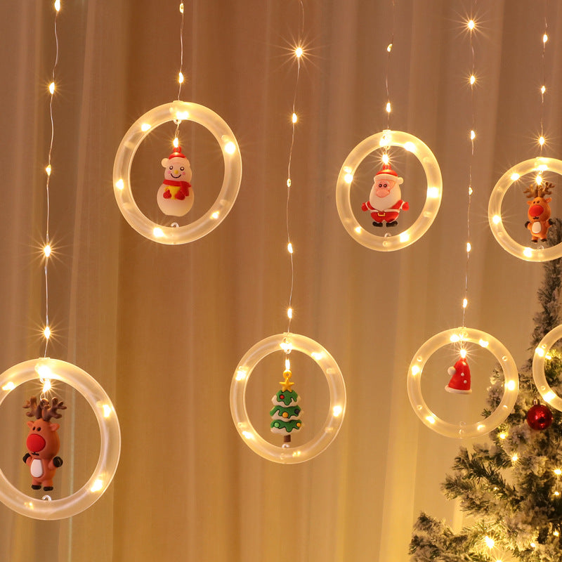 3D Curtain LED Christmas String Lights Fairy Light with 8 Flashing Modes