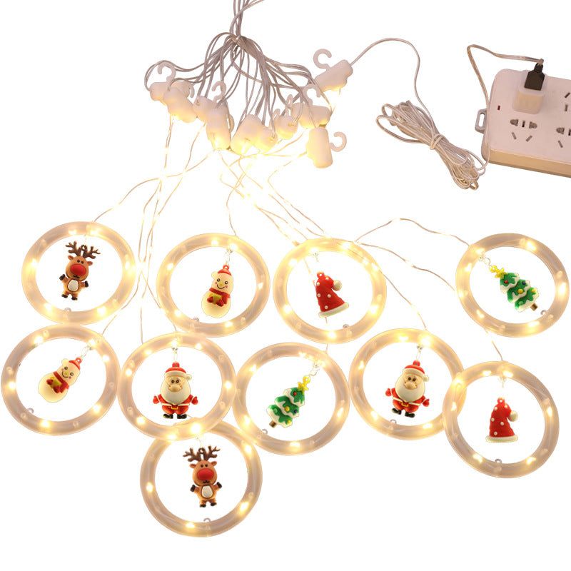 3D Curtain LED Christmas String Lights Fairy Light with 8 Flashing Modes