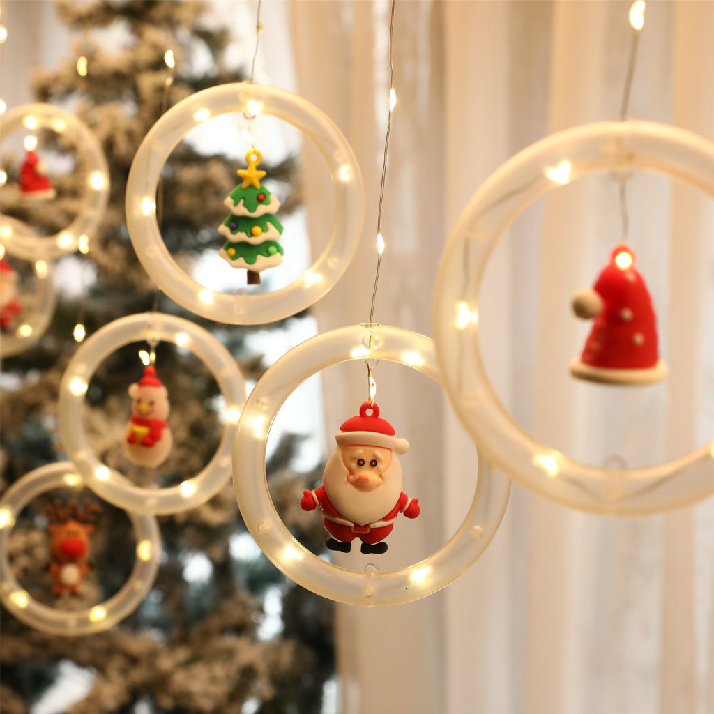 3D Curtain LED Christmas String Lights Fairy Light with 8 Flashing Modes